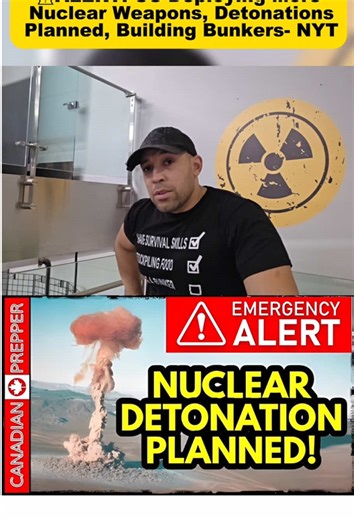 ⚠️ALERT: US Deploying More Nuclear Weapons, Detonations Planned, Building Bunkers- NYT