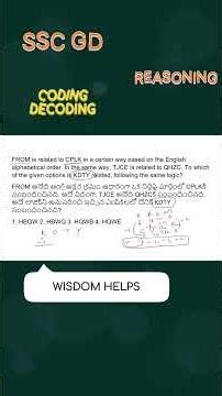 ssc gd Coding Decoding previous year questions ssc gd reasoning shortcuts coding decoding tricks