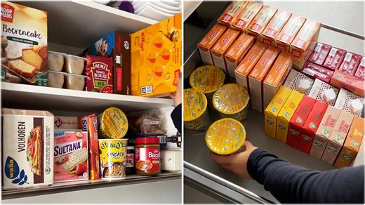 Kitchen pantry restock and food storage organization