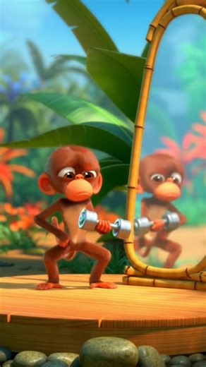 Baby Monkey Gym Workout Gone WRONG #short