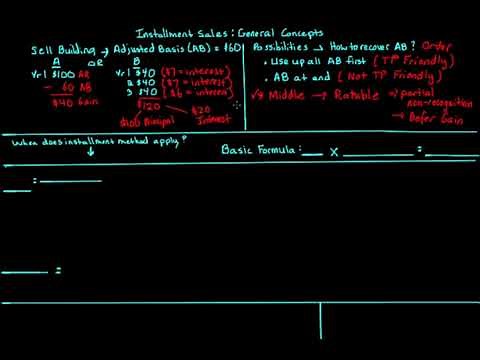 Installment Sales: General Concepts