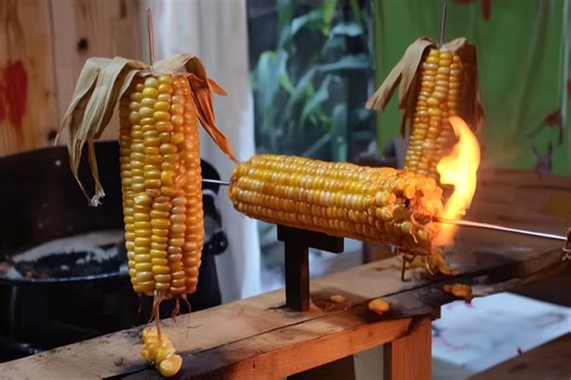 Watch these cannibalistic corn figures roast their own kind in bizarre cooking video