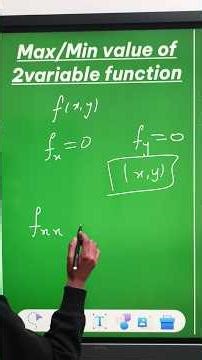 max min value of 2 variable functions #partial_differentiation #multivariablecalculus #bscmaths