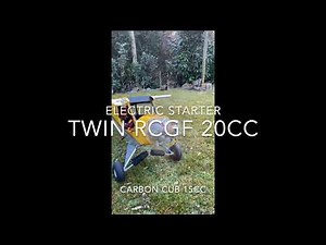 Twin RCGF 20cc electric starter carbon cub 15cc hangar 9