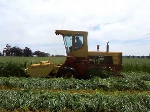 New Holland 1495 haybine working