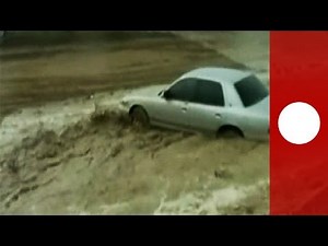 Video: Cars, people swept away as flash floods hit Nevada