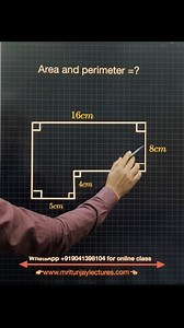 2.9K views · 28 comments | find area and perimeter #area #perimeter #maths #basics #fundamentals #mathematics #satmath #satexam #SATPrep #mathtutorial #LETEXAM #exams #boardexams #mritunjaylectures #olympiedmath #grade8students | Mritunjay Lectures | Facebook