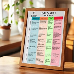 1500 Calorie Diet Plan,7‑day 1500 Calorie Low‑carb,1500 Calories Diet Food List,grocery List,weekly Meal Prep,weekly Meal Planner,food List - Etsy