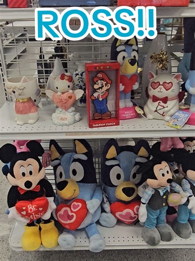 cute Valentines decorations , bear mugs, hello kitty, bluey, Disney, home decor on a budget #ross #rossfinds #rossshopping #hellokitty #valentines2026