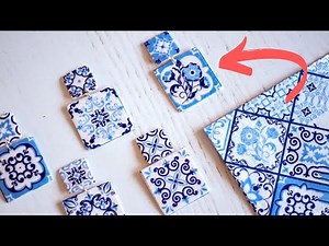 New Polymer Clay Napkin Transfer Technique: Stunning Double-Sided Earrings Tutorial