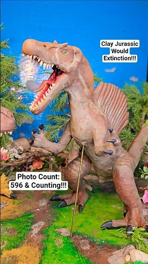 Jurassic World Rebirth Stop Motion - Jurassic Park T.Rex vs Spinosaurus Dinosaur Roar #shorts