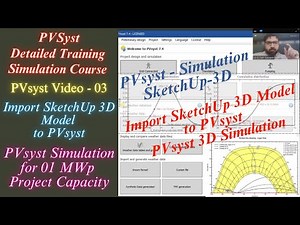 Import 3D SketchUp Model to PVsyst | PVsyst complete tutorial | 1 MW PVsyst simulation #solardesign