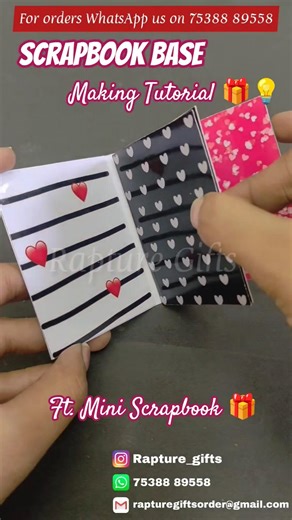 Scrapbook Base 🎁|| Photo Scrapbooking || Mini Scrapbook Base Making💡 Tutorial