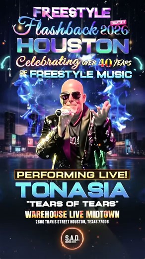 @sadmusicent on Instagram: "TONASIA performing live in Houston “Tears of Tears” on stage Warehouse Live Midtown Tickets on Eventbrite"
