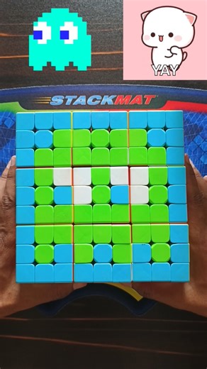 Crazy Mosaic Art with 9 Rubik’s Cubes! #cube #shorts