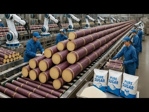 Inside the $500M Sugar Factory – How Pure Crystal Sugar Is Made from Fresh Sugarcane (Full Process)