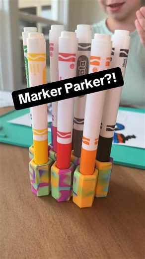I’m so excited about this new marker storage for one full set of markers! I’ll use it a lot at home, but it’s also perfect for school—if one student wants to color, they don’t have to take out the whole marker caddy. They can grab one “marker parker” set, use the markers without losing lids, and pop them right back into the base when they’re done. You can find this on my Amazon storefront. Bee, Little Bee | Preschool Vibes