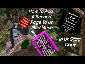 How to add 2 pages to your mod menu in your gtag copy
