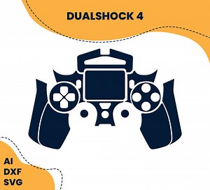 PS4 Controller | Dualshock Cutting Template for Skin and Sticker - Cutting Template Aİ SVG DFX Vector Cut File for Cricut - Etsy