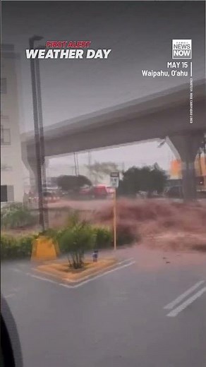Flooding along Farrington Highway in Waipahu