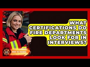 What Certifications Do Fire Departments Look For In Interviews? - Inside the Firehouse