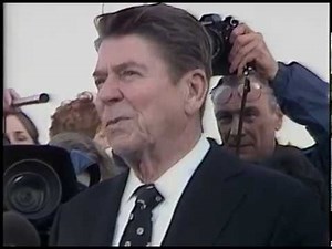 President Reagan during a Visit to the Fort Wayne, Indiana Flood Victims on March 16, 1982
