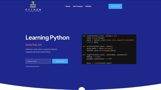 Netmiko 作者 Kirk Byers 的免费Python基础课程