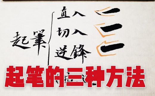 起笔怎么写？三种常用起笔笔法，必学重点！