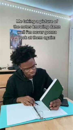 Me taking pictures of the notes… and never going back 🤨📸