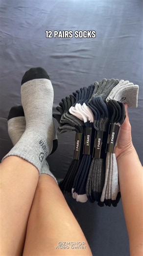 12 Pairs Men's Socks | Quality & Comfortable