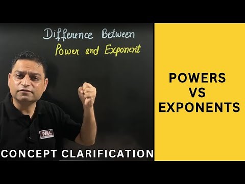 Difference between Power and Exponent | Difference between Exponent and Power Concept Clarification