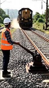 Train Crosses a Railway Switch on Real Tracks