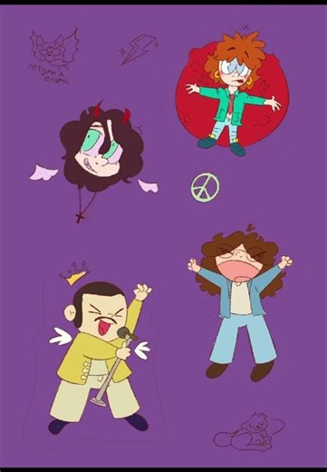Stikers with dead rock voices! #rock #freddiemercury #davidbowie #ozzyosbourne #johnlennon