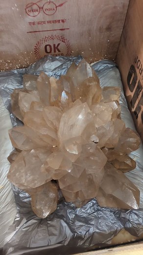 When your dream Crystal arrives in the gallery! Throwback to the day we unpacked this wondrous Himalayan quartz crystal cluster weighs over 130 lb. It was carefully excavated and carried by hand down the mountain by four people. It was tracked over four miles through steep terrain before it could be transported directly to us. We feel extremely honored to be chosen to be the Guardians of this extraordinary piece. Normally everything in the gallery and what we promote on the Instagram is availabl