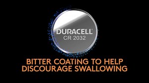 Duracell CR2032 3-Volt Lithium Coin Battery with Child Safety Features for Apple AirTag and Key Fobs (1-Pack) 004133303545