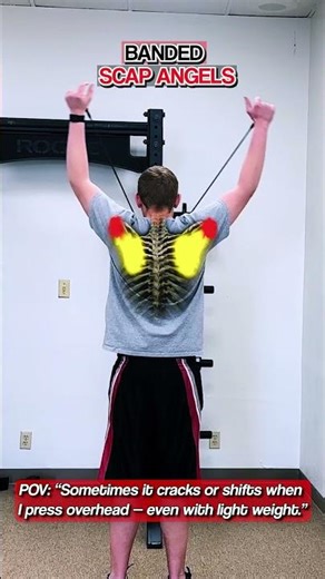 🌀 Banded Scap Angels #shoulderstability #shoulderpainrelief #scapularcontrol #rotatorcufftraining #