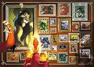 Ravensburger Disney Villainous: Scar and Figurine 1000 Piece Jigsaw Puzzle for Adults - 12001112 - Handcrafted Tooling, Made in Germany, Every Piece Fits Together Perfectly