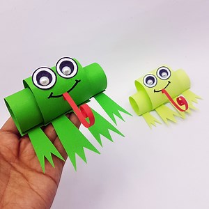 Paper forg making very easy tutorial step by step for kids - DIY handmade paper fun craft ideas. #OrigamiFrog #PaperForg #handmade | Origami Art & Crafts