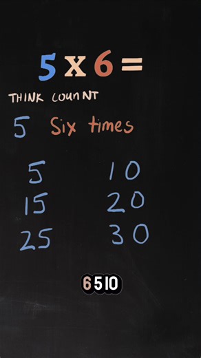 Solving 5×6 Using Skip Counting! In this video, I'll show you how to solve 5×6 using the skip counting method. It's an old strategy but a good one! This technique will help you understand multiplication better and make math more intuitive. Perfect for students and anyone wanting to improve their math skills. Watch and learn this timeless method! #MathTricks, #SkipCounting, #Multiplication, #MathMadeEasy, #LearnMath, #MathTips, #Education, #MathHelp, #EasyMath, #MathForKids, #Counting, #MathShort