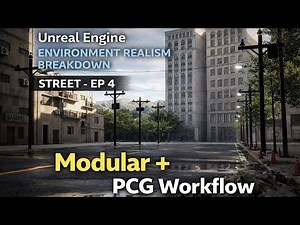 Unreal Engine Environment Realism Breakdown – Street | EP 4: Modular + PCG Workflow #unrealengine