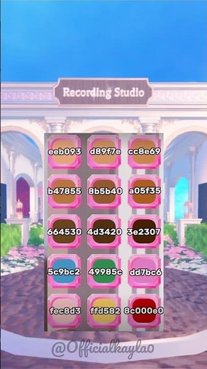 Skin tones hex codes in dti #dti #roblox #dresstoimpress ‪@Officialkayla0‬