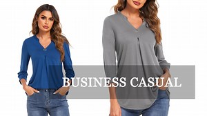 Watch business casual tops blouses on Amazon Live