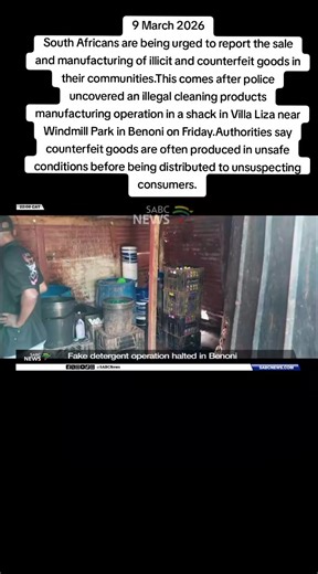 Concerns Over Counterfeit Cleaning Products in Benoni