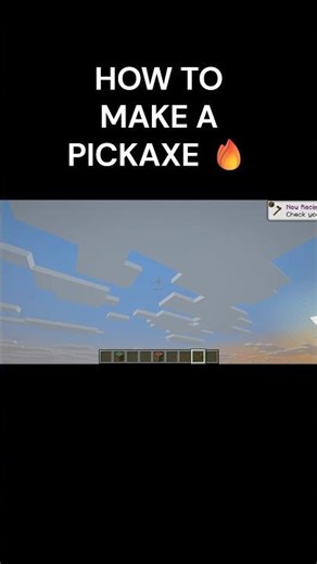 How to Make a Wooden Pickaxe in Minecraft | Beginner Guide ⛏️ #shorts #minecraft