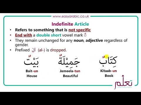 Beginners Arabic - Lesson 10 - Nouns - Articles