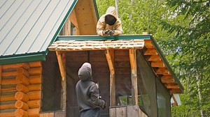 I built a cedar shake roof extension! 🛠️