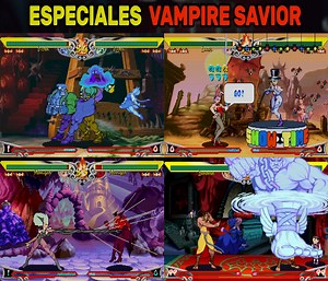 Especiales de Todos los Personajes de Vampire Savior: The Lord of Vampire ( Pasos) | Jjjjjjavier