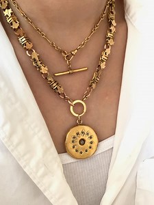 Star Flower Antique Gold Filled Locket - Etsy