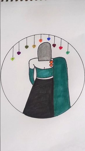 Girl back sketch| Easy girl drawing tutorial #art #easydrawing #hrcreativevibes #drawingideas