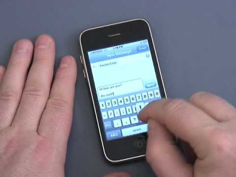 Using the on-screen keyboard on the iPhone